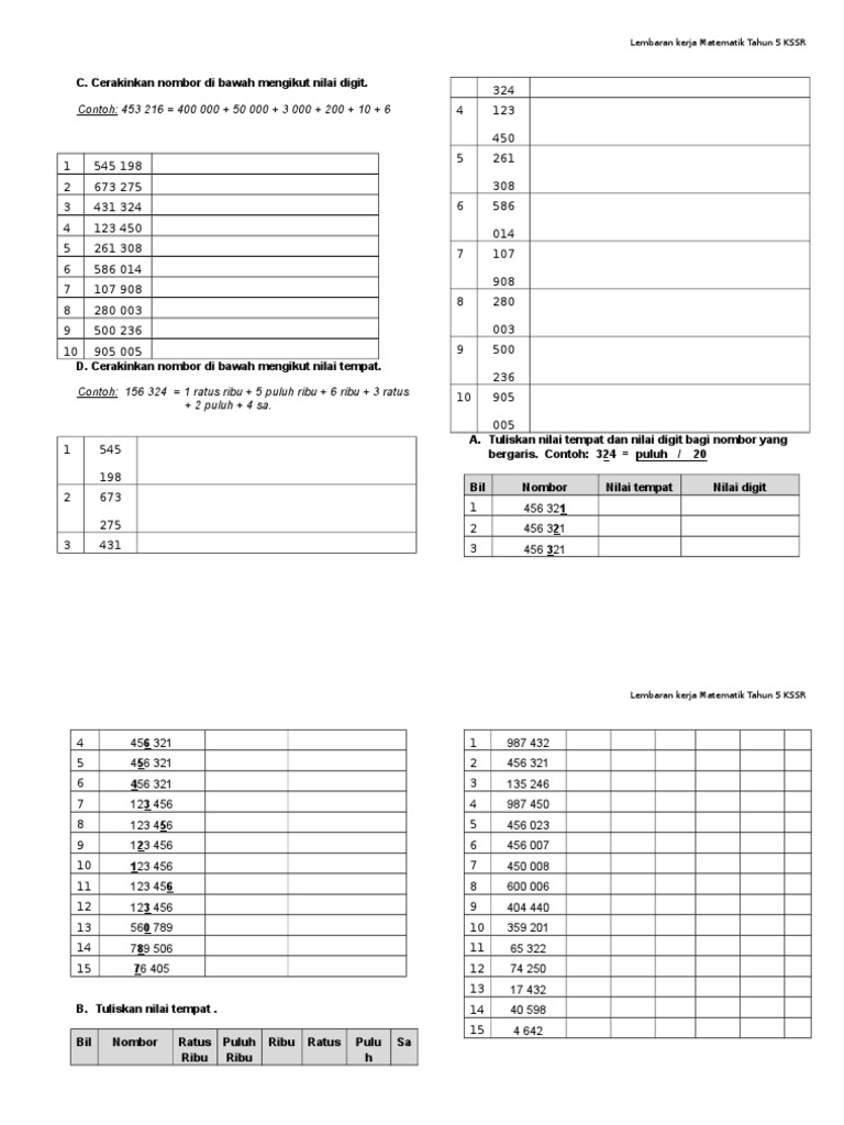 2015 Y5 Nilai Tempat Nilai Digit Cerakin Pdf