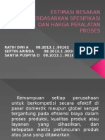 Estimasi Besaran Berdasarkan Spesifikasi Dan Harga Peralatan Proses