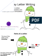 Holiday Letter Writing: Includes Parts of A Letter, Letter Writing Templates and Thank You Letters Templates!
