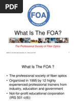 What Is The FOA?: The Professional Society of Fiber Optics