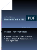 Clases de Programación Numerica