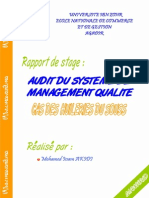 Audit Du Systeme de Management Qualite HSB