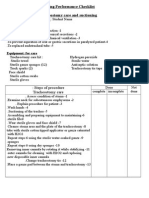 Nursing Performance Checklist Tracheostomy