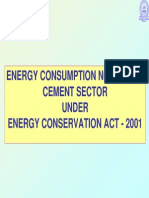 Energy Consumption Norms For Cement Sector Under Energy Conservation Act - 2001