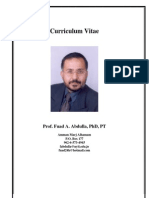 Curriculum Vitae: Prof. Fuad A. Abdulla, PHD, PT