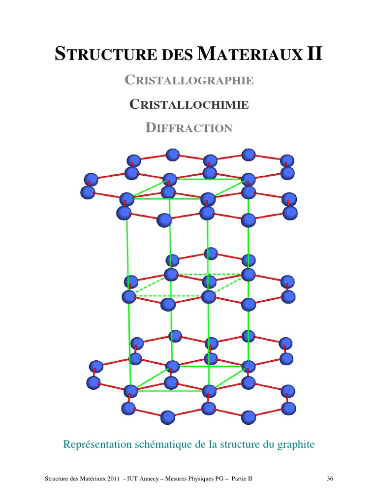 Structure et Cristallographie du Graphite | PDF | Molécules | Liaison ...