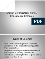 English Colonization Chesapeake