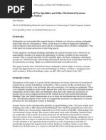 Seismic Protection of Fire Sprinkler and Other Mechanical Systems: Best Practices From Turkey