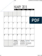 January 2015 Calendar