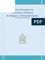 Master Cosmetica Natural y Ecologica y Dermofarmacia