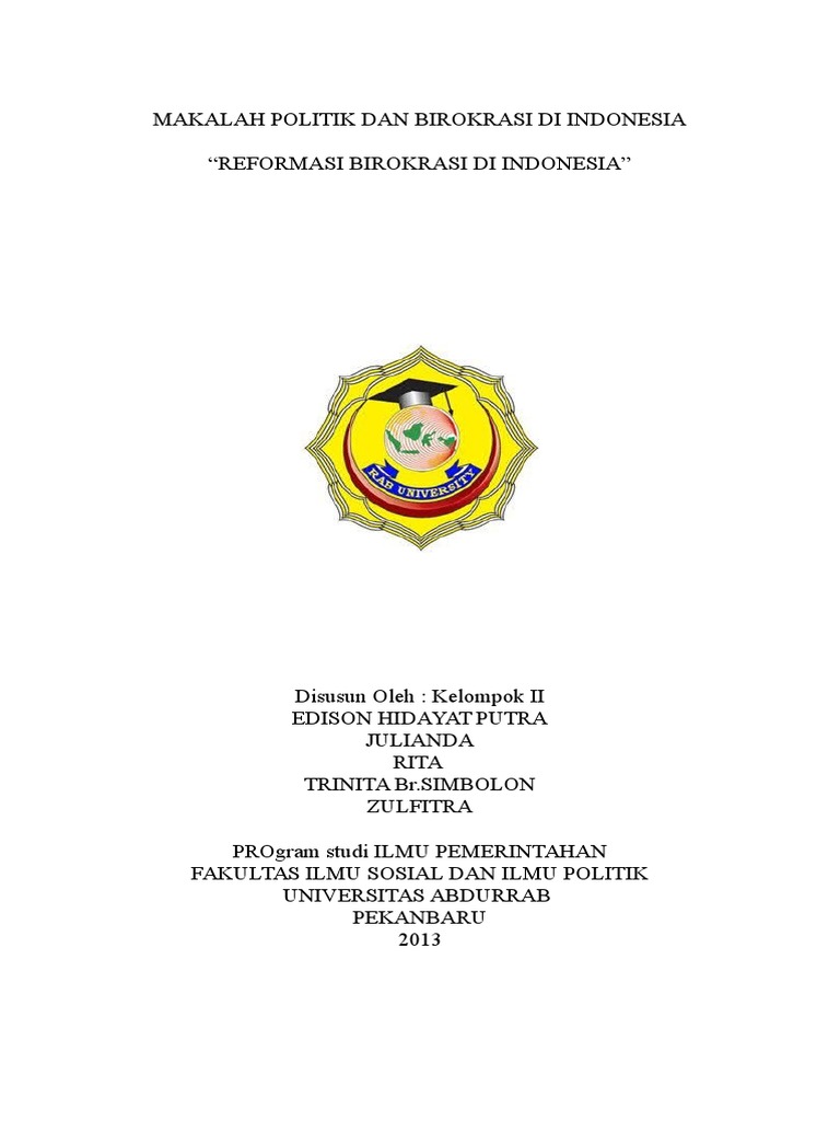 Makalah Politik Dan Birokrasi Di Indonesia