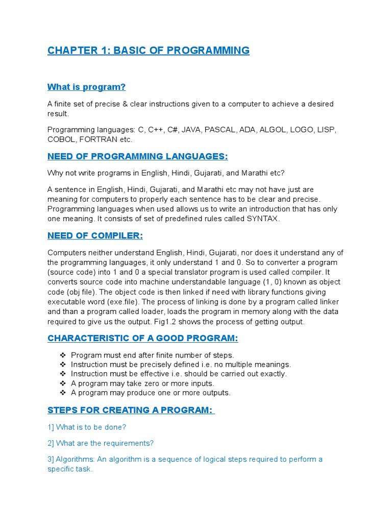 Introduction to Programming: An Overview of Programming Languages ...