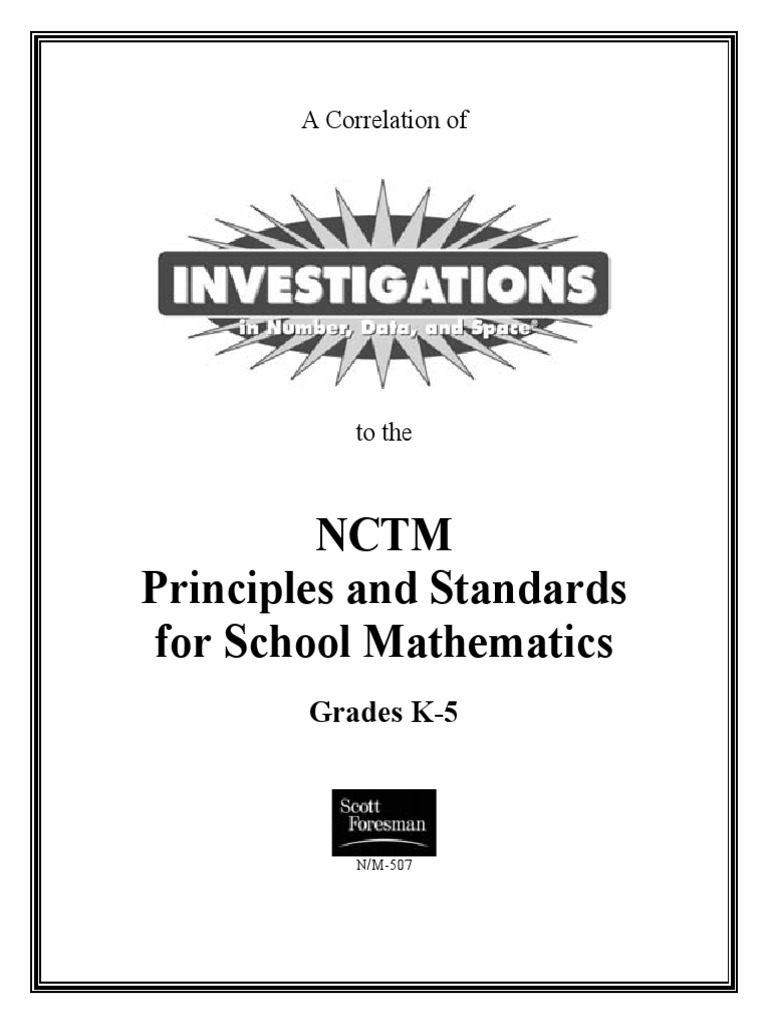 Principles Standards | PDF | Shape | National Council Of Teachers Of ...