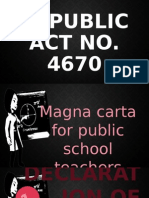 RA 4670 Magna Carta For Public School Teachers