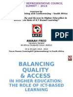 Quality vs Equity, Role of ICT Based Learning - AWAAH Fred, AASU.ppt