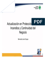 Actualizacion en Proteccion Contra Incendios y Continuidad Del Negocio