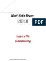 What's Hot in Finance (2007-11)