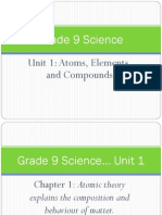 9 Unit 2 ch1 Slideshow Atoms Elements Compounds