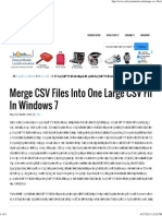 Merge CSV Files Into One CSV File