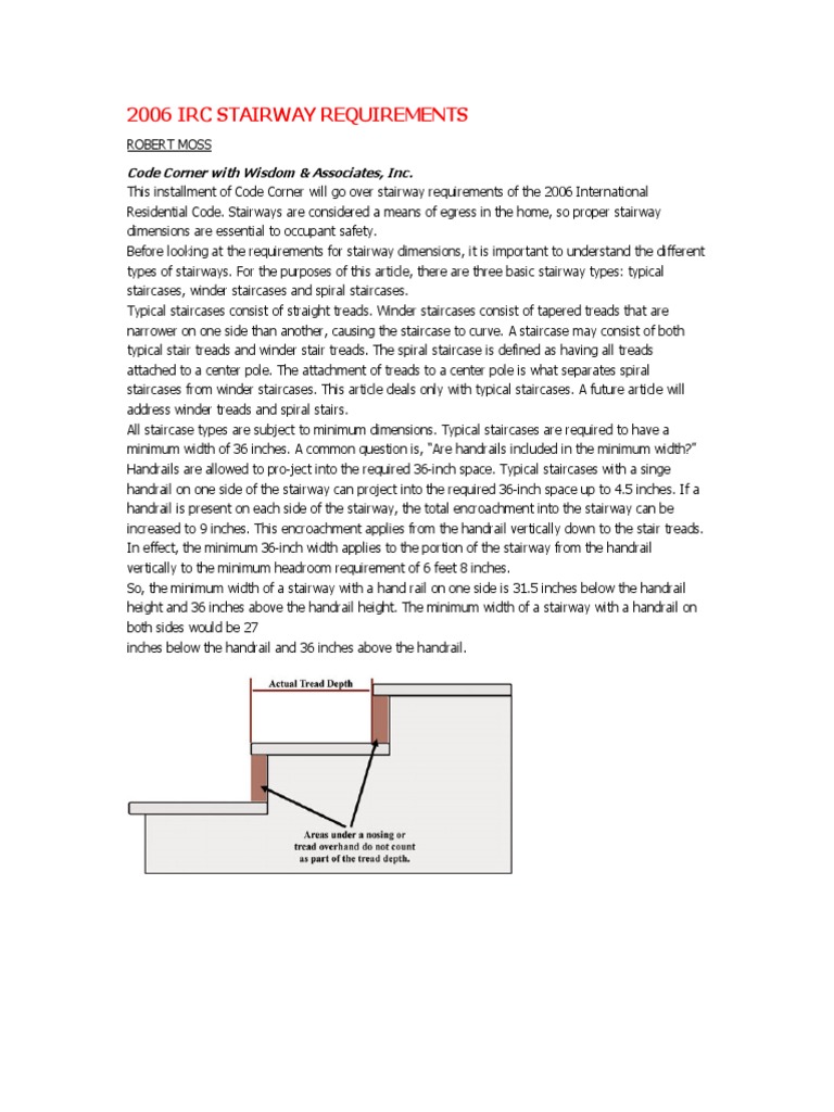 2006 IRC Stairway Code Overview | PDF | Stairs | Pedestrian Infrastructure