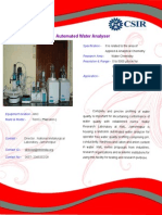 Automated Water Analyser