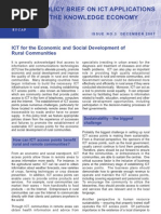 Download ICT for the Economic and Social Development of Rural Communities by ICTdocs SN25348965 doc pdf