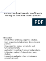 Convective Heat Transfer Coefficients During Air Flow Over