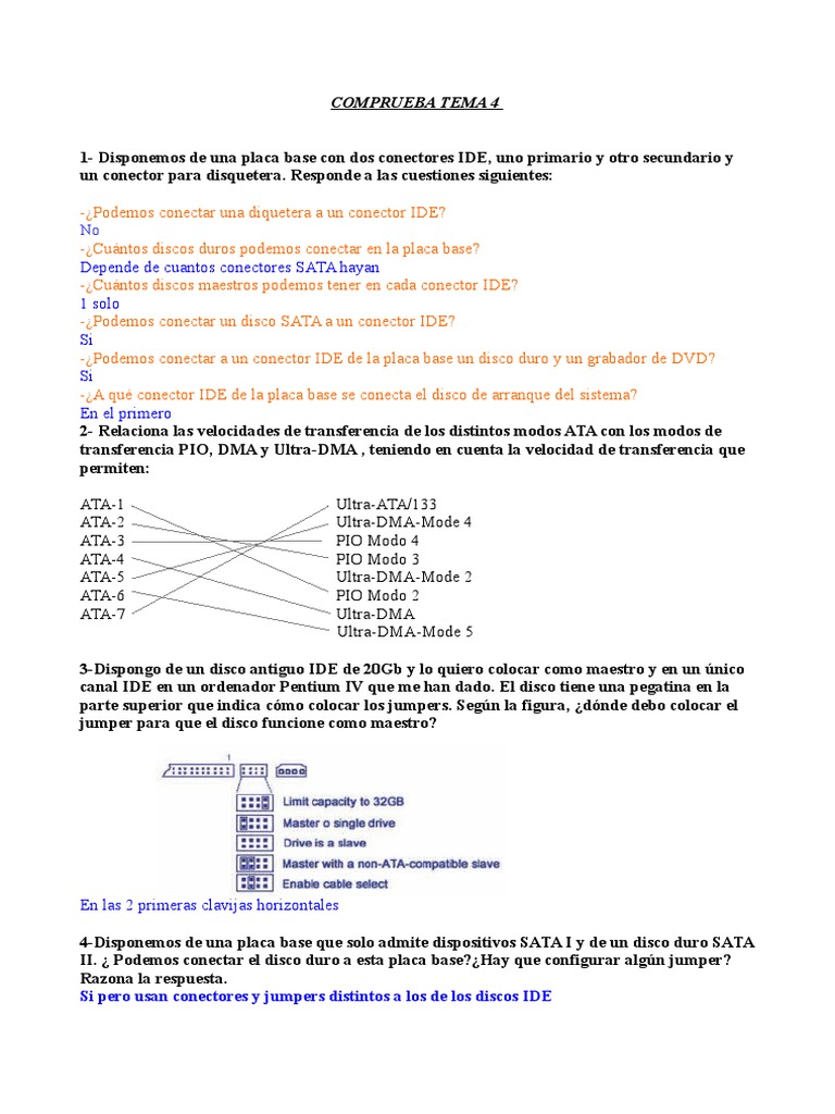 Mme Tema 4 Comprueba | PDF | Disco duro | Dispositivo de almacenamiento de