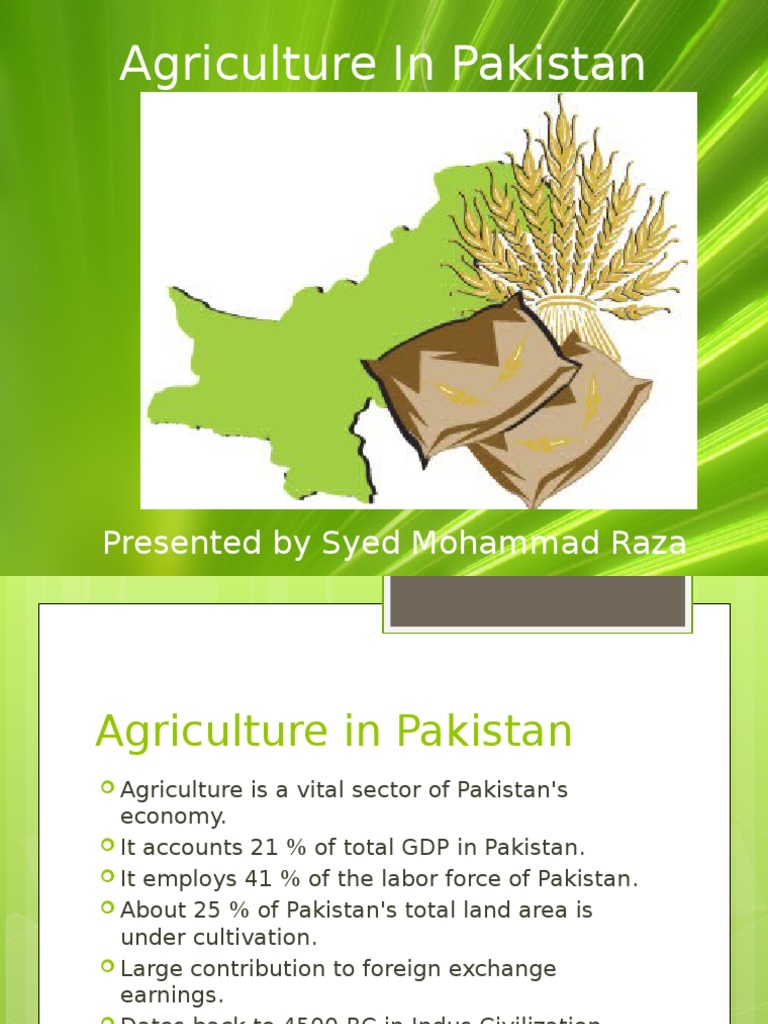 Overview of Agriculture in Pakistan | PDF