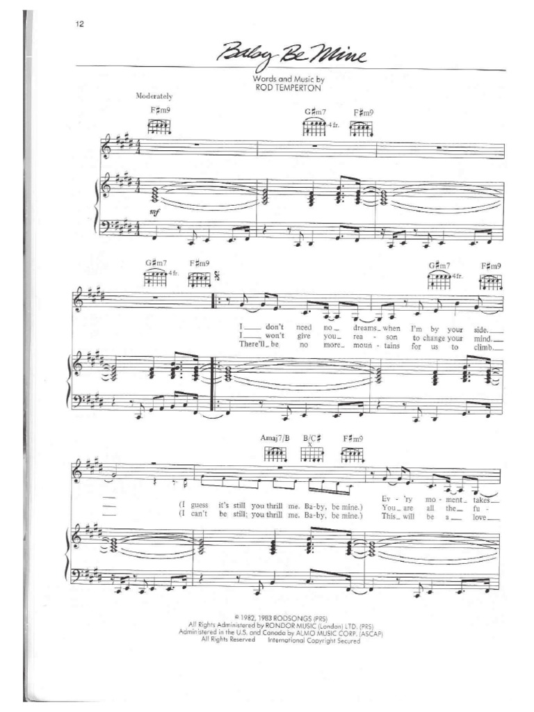 Baby, Be Mine | PDF