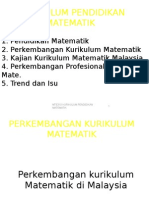 Perkembangan Kurikulum MT Di Malaysia