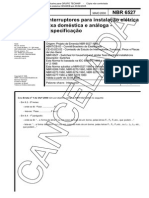 Abnt - Nbr 6527 - 2000 - Interruptores Para Instalação Elétrica Fixa E Doméstica E Análoga