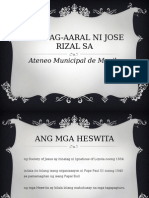 Ang Pag-Aaral Ni Jose Rizal Sa Ateneo