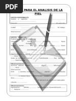 Ficha Para El Analisis de La Piel