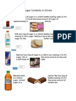 Sugar Contents in Drinks