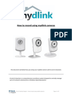 How To Record Using Mydlink Cameras