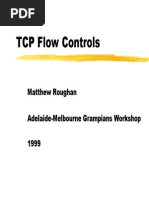 TCP Flow Controls: Matthew Roughan Adelaide-Melbourne Grampians Workshop 1999