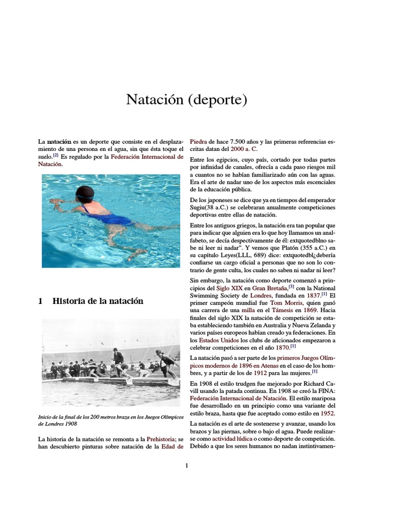 Natacion | PDF | Natación (deporte) | Natación humana, image size:768x1024