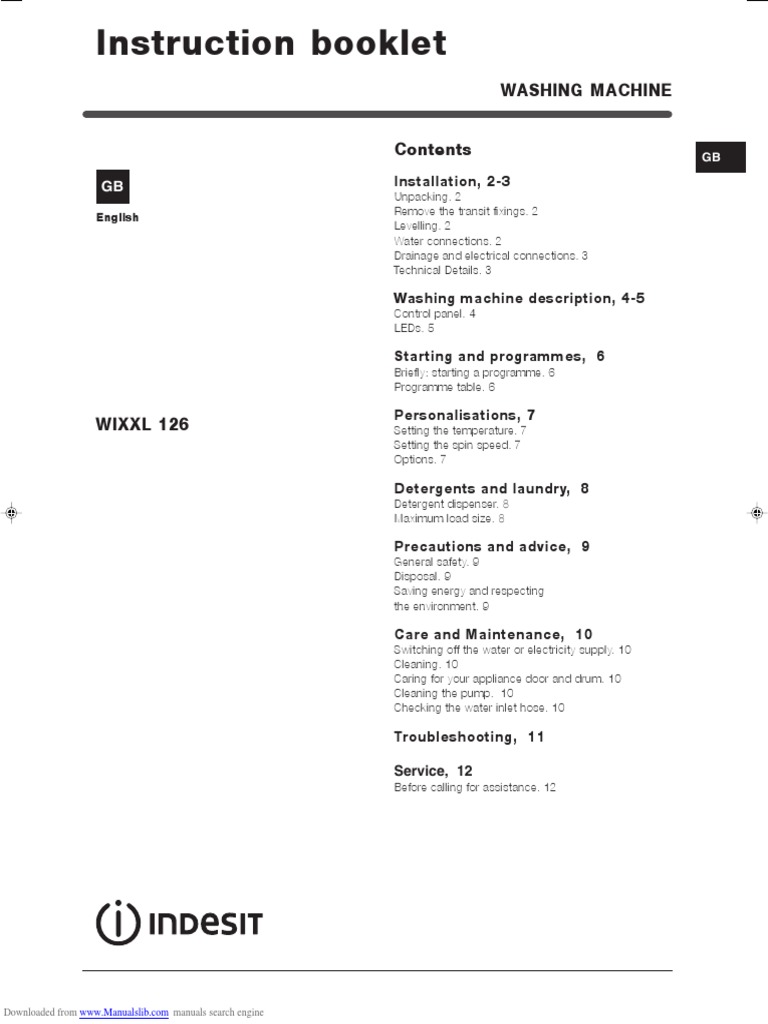 Wixxl126 Machine à Laver Prise électrique