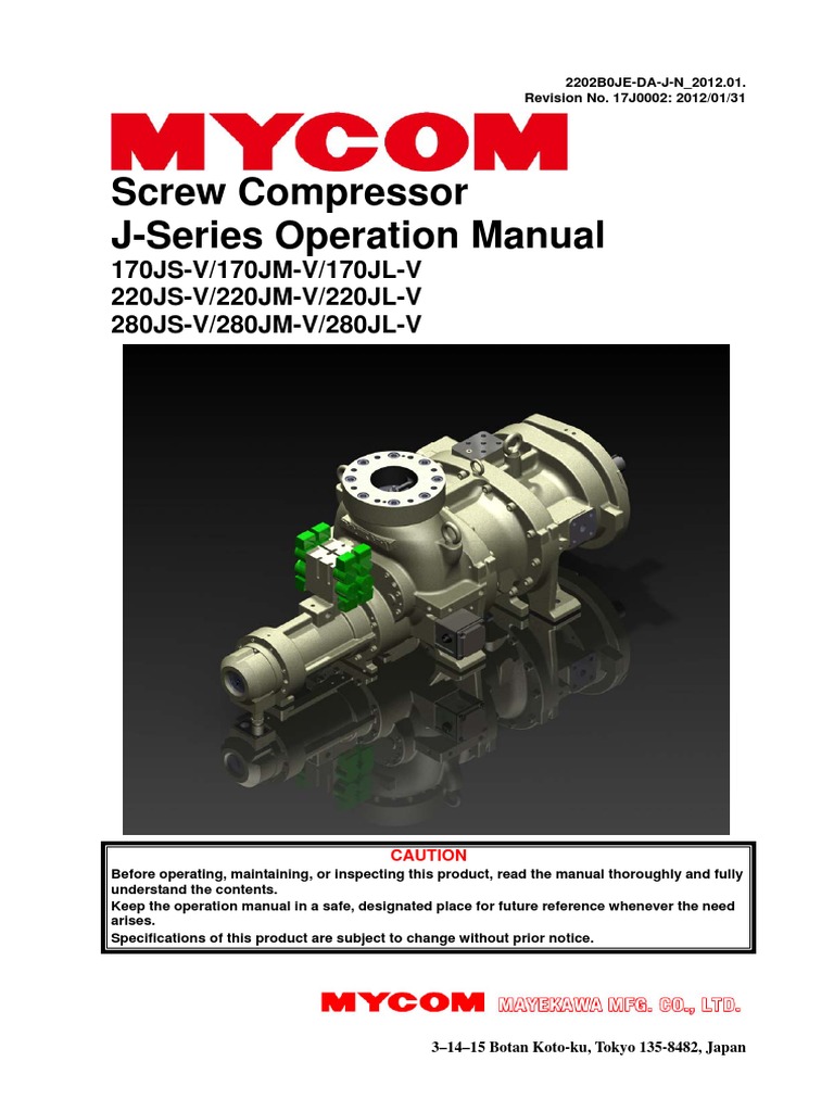 J Series Manual | Gas Compressor | Valve