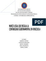 Marco Legal Que Regula La Contabilidad Gubernamental en Venezuela