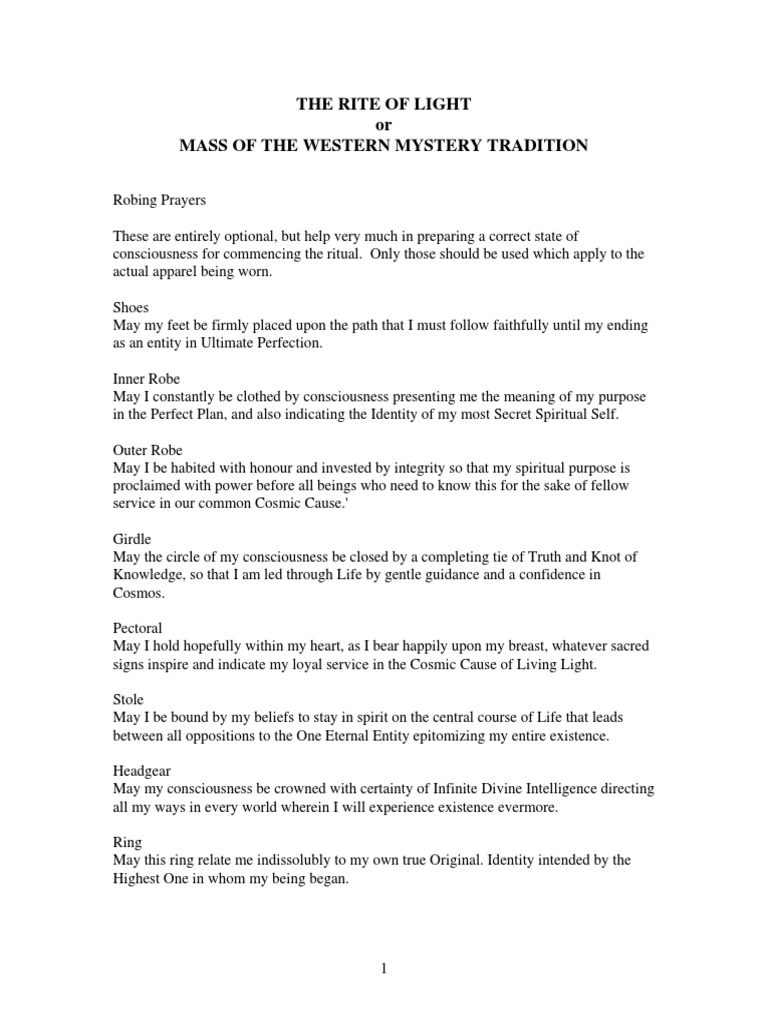 Sangreal Sacrament (Rite of Light) PDF Sacrifice Heaven