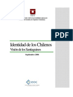 Informe Identidad Chilenos Vision de Los Santiaguinos Sep 2006