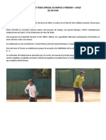 Informe Primer Torneo de Tenis Special Olympics V Region