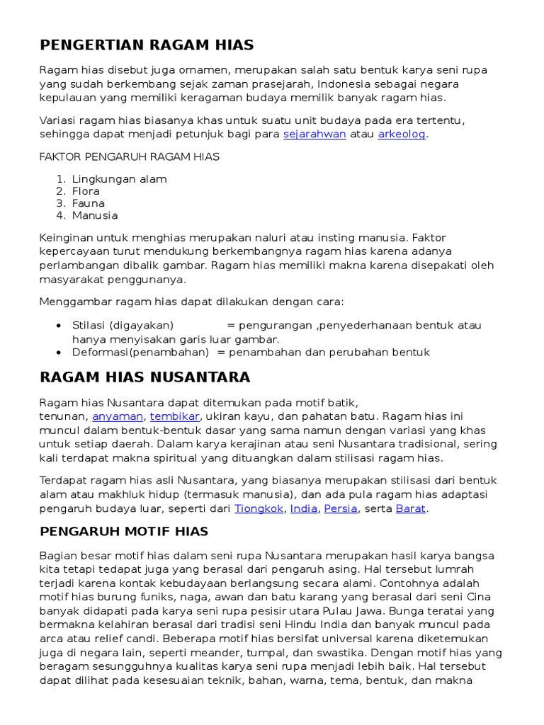 Pengertian Ragam Hias Pdf