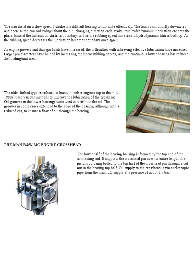 Crosshead Lubrication | PDF | Bearing (Mechanical) | Piston