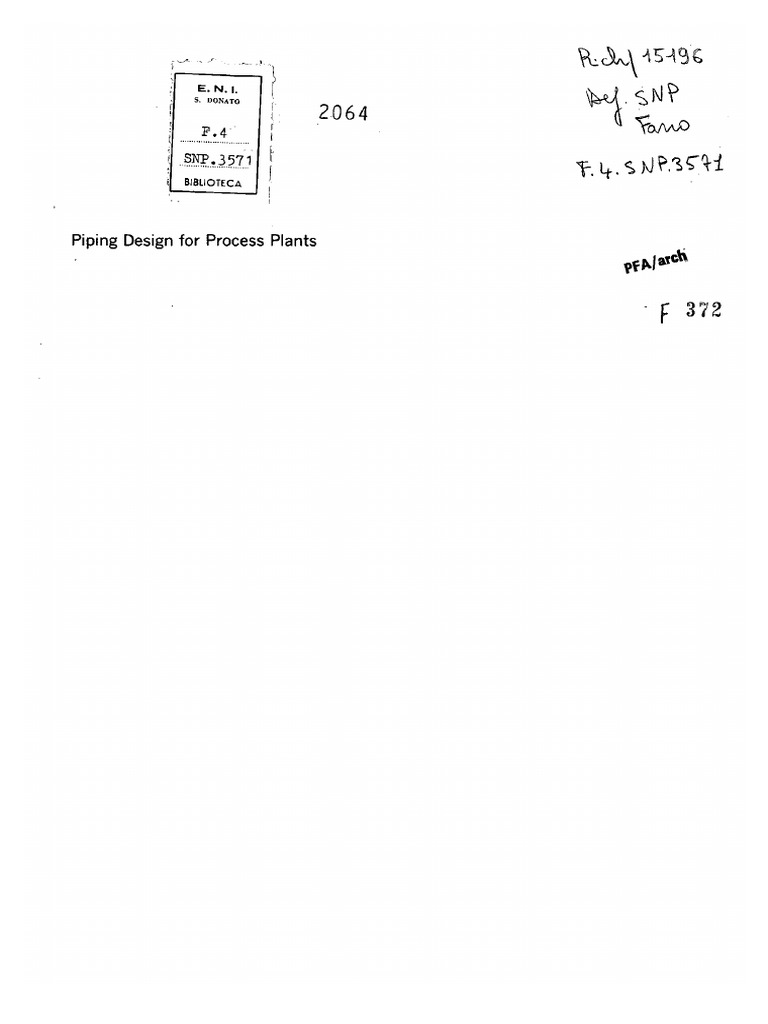 Piping Design For Process Plants Book | PDF | Pipe (Fluid Conveyance ...
