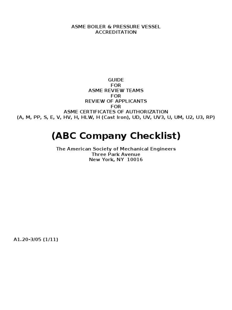 ASME Boiler & Pressure Vessel Review Guide | PDF | Business