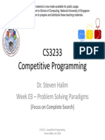 CS3233 - Complete Search Paradigms