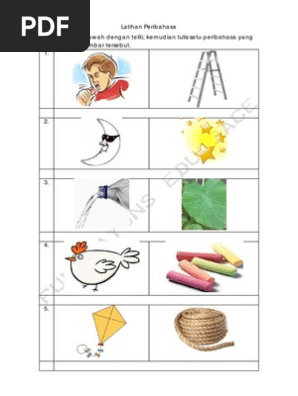 Latihan Peribahasa Soalan Bergambar 2 Pdf
